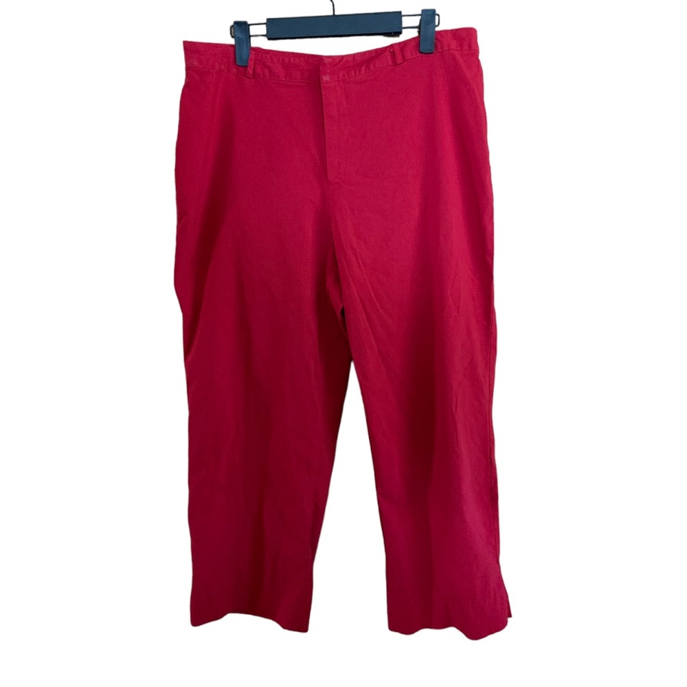 Biyaycda red suede straight leg pants 16
